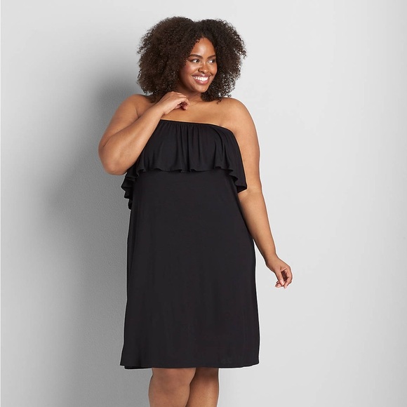 NWT Lane Bryant Black Convertible A-line Dress - Picture 3 of 16